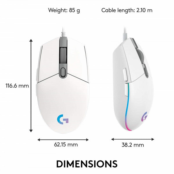 Logitech G102 LightSync RGB (Blanc) Logitech G102 LightSync RGB (Blanc)